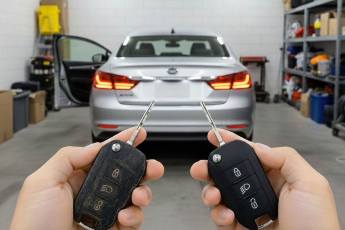 Emergency locksmith unlocking a car door during a lockout in Tucson, AZ