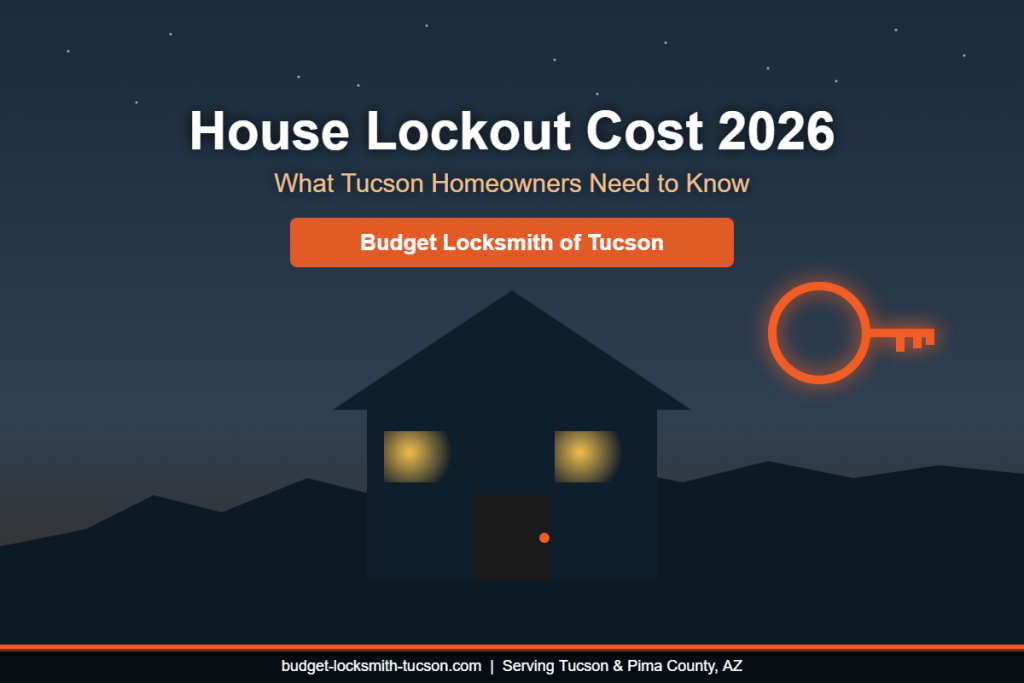 House lockout cost 2026 — professional locksmith Tucson AZ