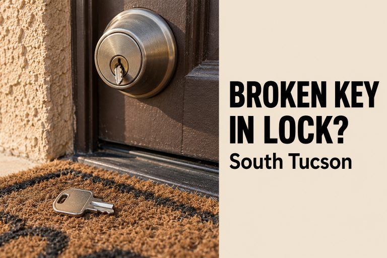 Broken key in lock in South Tucson