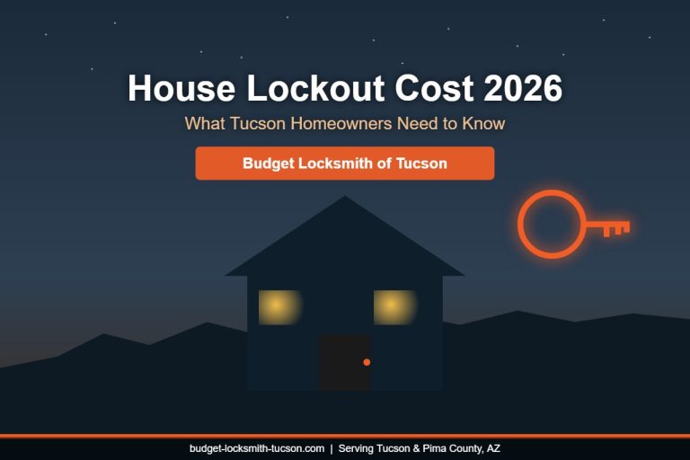 House lockout cost 2026 — professional locksmith Tucson AZ